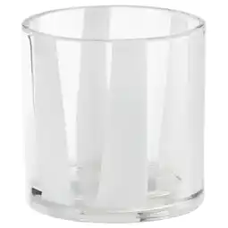 IKEA Vindstilla Telysholder, stripet/hvit, 7 cm tilbud