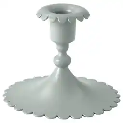 IKEA SnÖsiska Lysestake, lys grågrønn, 9 cm tilbud
