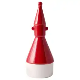 IKEA Vinterfint Telysholder/lysholder, hvit/rød, 22 cm tilbud