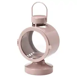IKEA Flodsvala Lykt for telys, inne/utendørs, blekrosa, 21 cm tilbud
