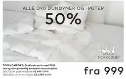 Skeidar ALLE D90 DUNDYNER OG -PUTER tilbud