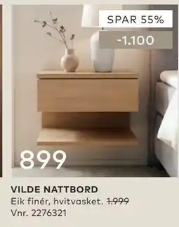 Skeidar VILDE NATTBORD tilbud