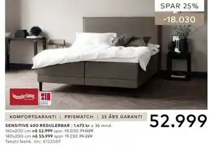 Skeidar SENSITIVE 400 REGULERBAR tilbud