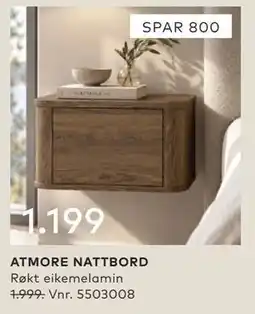 Skeidar ATMORE NATTBORD tilbud
