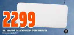 Coop Obs Mill invisible smart wifi gen 4 1500w panelovn tilbud