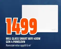 Coop Obs Mill glass smart wifi 400w gen 4 panelovn tilbud