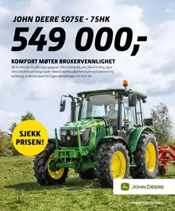 Felleskjøpet John Deere 5075E - 75HK tilbud