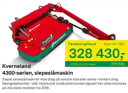 Felleskjøpet Kverneland 4300-serien, slepeslåmaskin tilbud