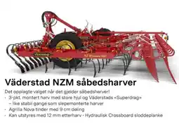 Felleskjøpet Väderstad NZM såbedsharver tilbud