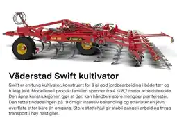 Felleskjøpet Väderstad Swift kultivator tilbud