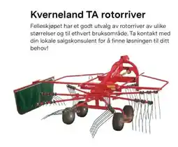 Felleskjøpet Kverneland TA rotorrivere tilbud