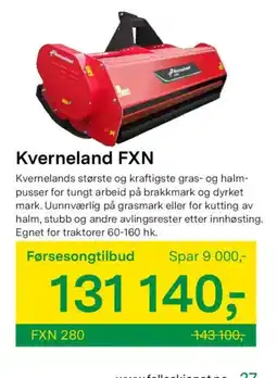 Felleskjøpet Kverneland FXN tilbud