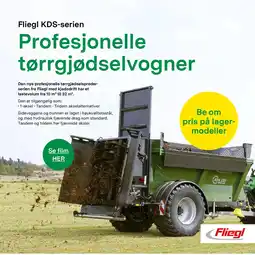 Felleskjøpet Fliegl KDS-serien Profesjonelle tørrgjødselvogner tilbud