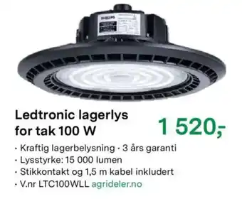 Philips Ledtronic lagerlys for tak 100 W