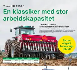Felleskjøpet Tume HKL 2500 S kombisåmaskin med skållabber tilbud