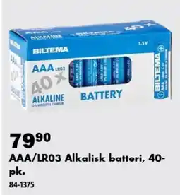 Biltema Biltema AAA/LR03 Alkalisk batteri tilbud