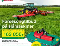 Felleskjøpet Kverneland 2800 F-serien frontmontert skiveslåmaskin tilbud