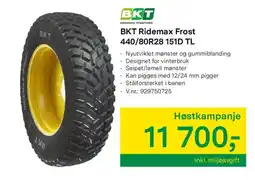 Felleskjøpet Bkt ridemax frost 440/80r28 151d tl tilbud