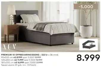 Skeidar XOV premium 10 oppbevaringsseng tilbud