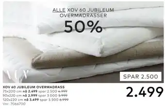 Skeidar Xov 60 jubileum overmadrasser tilbud
