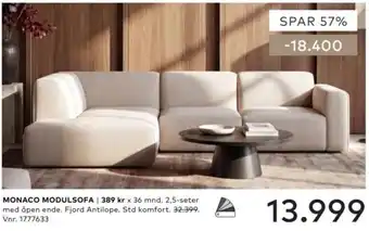 Skeidar Monaco modulsofa tilbud