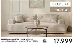 Skeidar Sagrado modulsofa tilbud