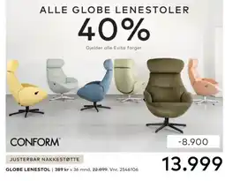 Skeidar Conform globe lenestol tilbud