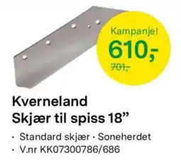 Felleskjøpet Kverneland Skjær til spiss 18" tilbud