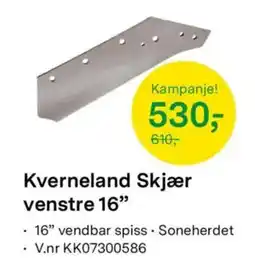 Felleskjøpet Kverneland Skjær venstre 16" tilbud