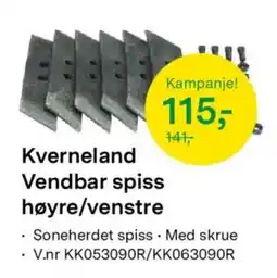 Felleskjøpet Kverneland vendbar spiss høyre/venstre tilbud