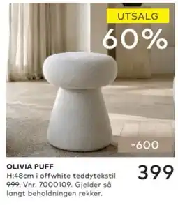 Skeidar Olivia Puff tilbud