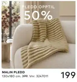 Skeidar Malin pledd tilbud