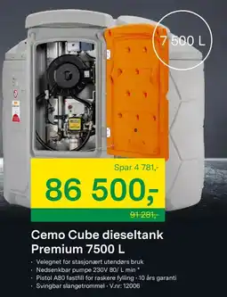 Felleskjøpet Cemo Cube dieseltank Premium tilbud