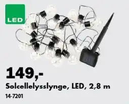 Biltema Solcellelysslynge, LED tilbud