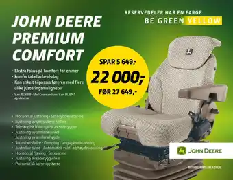 John Deere Premium Comfort