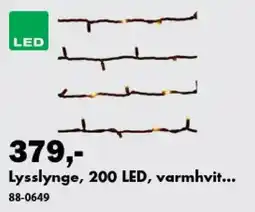 Biltema Lysslynge, 200 LED, varmhvit... tilbud