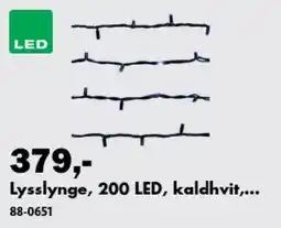 Biltema Lysslynge, 200 LED, kaldhvitt tilbud