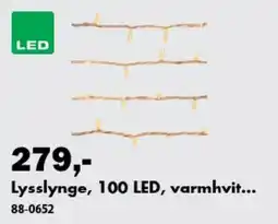 Biltema Lysslynge, 100 LED, varmhvit... tilbud