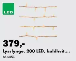 Biltema Lysslynge, 200 LED, kaldhvitt tilbud