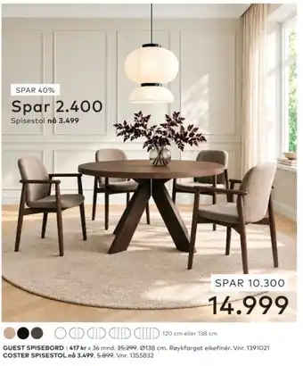 Skeidar Guest spisebord tilbud