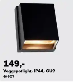 Biltema Veggspotlight, IP44, GU9 tilbud