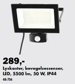 Biltema Lyskaster, bevegelsessensor, LED tilbud