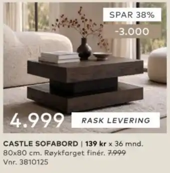 Skeidar Castle Sofabord tilbud