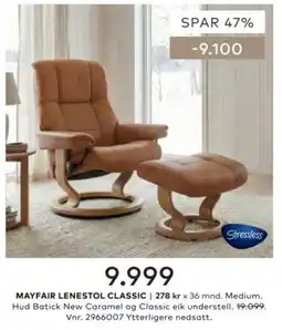 Skeidar Stressless Mayfair Lenestol Classic tilbud
