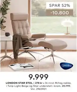 Skeidar Stressless London Star Stol tilbud
