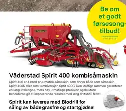 Felleskjøpet Väderstad Spirit 400 kombisåmaskin tilbud