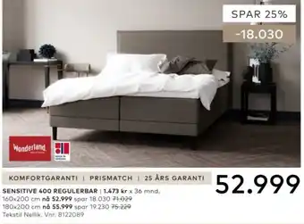 Skeidar Wonderland Sensitive 400 Regulerbar tilbud