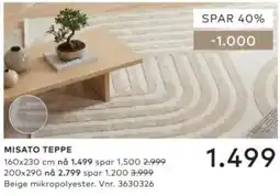Skeidar Misato teppe tilbud
