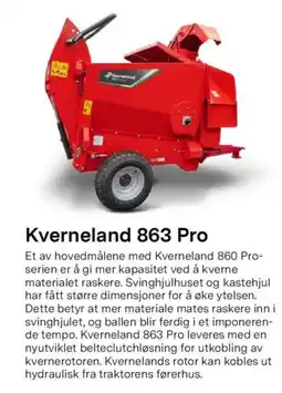 Felleskjøpet Kverneland 863 Pro tilbud