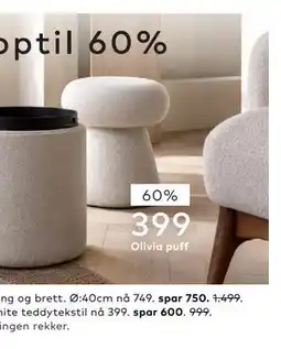 Skeidar OLIVIA PUFF tilbud